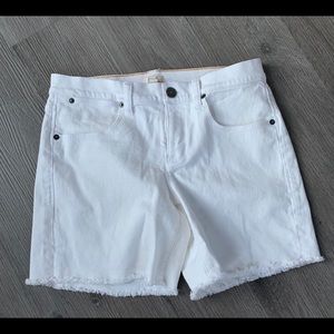 J Crew denim white jean shorts
